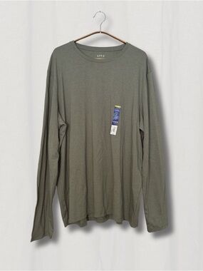 Apt. 9 Long-Sleeve Crewneck Shirt — Olive